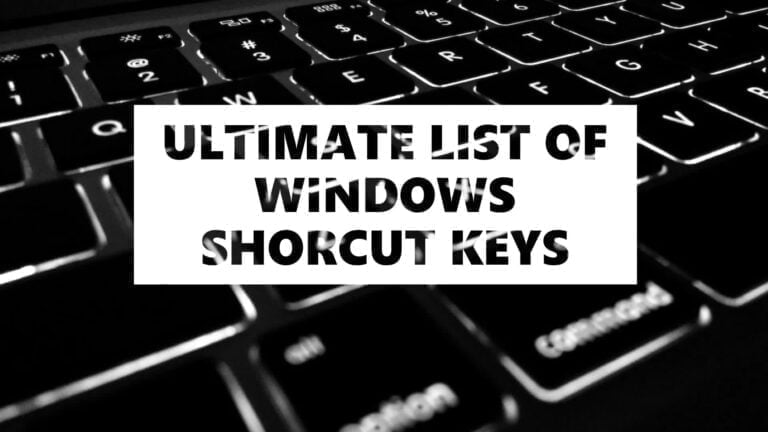 Shortcut keys for windows